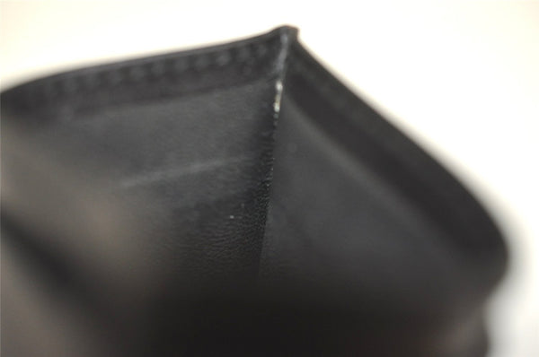 Authentic GUCCI Vintage Card Case Purse Leather 106658 Black 1146I