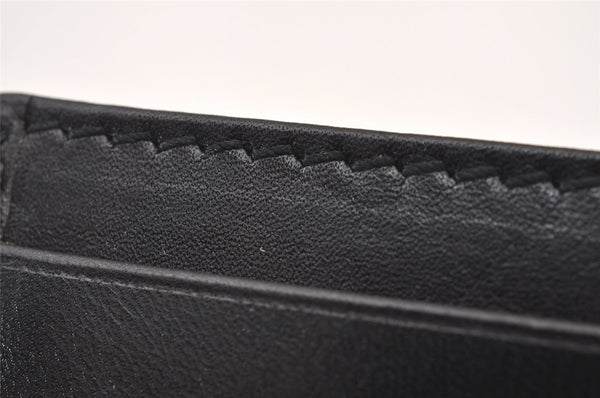 Authentic GUCCI Vintage Card Case Purse Leather 106658 Black 1146I