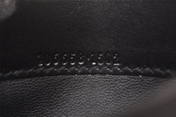 Authentic GUCCI Vintage Card Case Purse Leather 106658 Black 1146I