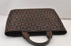 Authentic GIVENCHY Vintage Canvas Leather Tote Hand Bag Brown 1146K