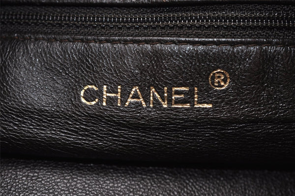 Authentic CHANEL Vintage Suede Shoulder Drawstring Bag Brown 1147I