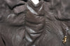 Authentic CHANEL Vintage Suede Shoulder Drawstring Bag Brown 1147I