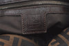 Authentic FENDI Zucca Shoulder Hand Bag Purse Canvas Leather Brown 1147K