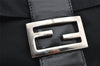 Authentic FENDI Mamma Baguette Shoulder Hand Bag Jersey Leather Black Junk 1149K