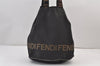 Authentic FENDI Vintage Nylon Leather Tote Hand Bag Black 1152K