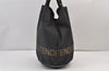 Authentic FENDI Vintage Nylon Leather Tote Hand Bag Black 1152K