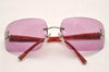 Authentic CHANEL Sunglasses CC Logos CoCo Mark Titanium 4026 Pink 1153J