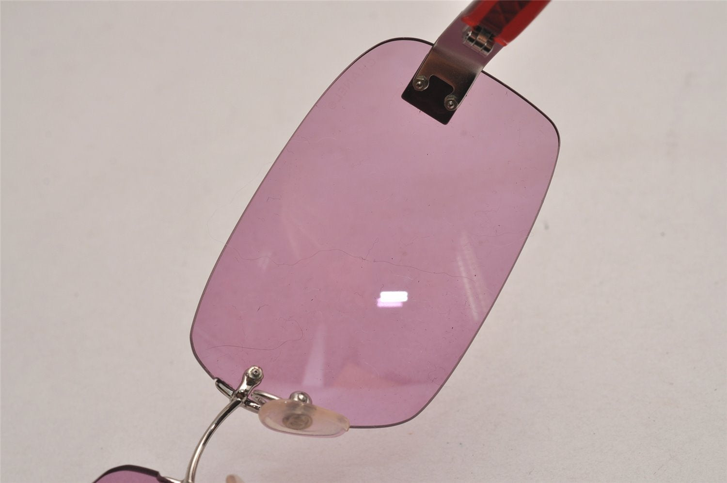 Authentic CHANEL Sunglasses CC Logos CoCo Mark Titanium 4026 Pink 1153J
