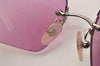 Authentic CHANEL Sunglasses CC Logos CoCo Mark Titanium 4026 Pink 1153J