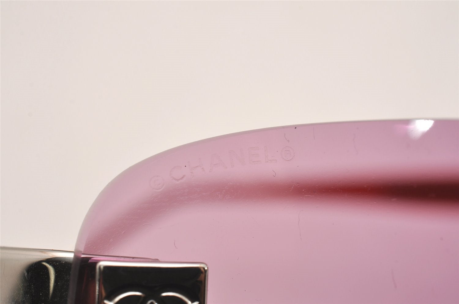 Authentic CHANEL Sunglasses CC Logos CoCo Mark Titanium 4026 Pink 1153J