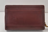 Authentic Cartier Vintage Clutch Hand Bag Purse Leather Bordeaux Red 1153K