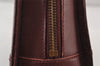 Authentic Cartier Vintage Clutch Hand Bag Purse Leather Bordeaux Red 1153K