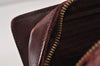 Authentic Cartier Vintage Clutch Hand Bag Purse Leather Bordeaux Red 1153K