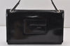 Authentic GUCCI Vintage Shoulder Hand Bag Purse Enamel 0013033 Black 1154K