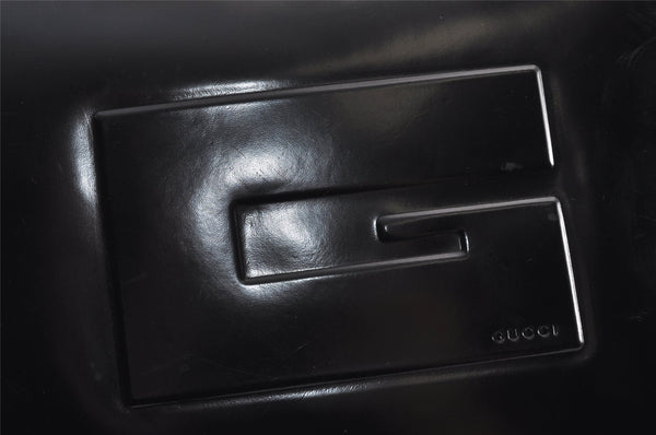 Authentic GUCCI Vintage Shoulder Hand Bag Purse Enamel 0013033 Black 1154K