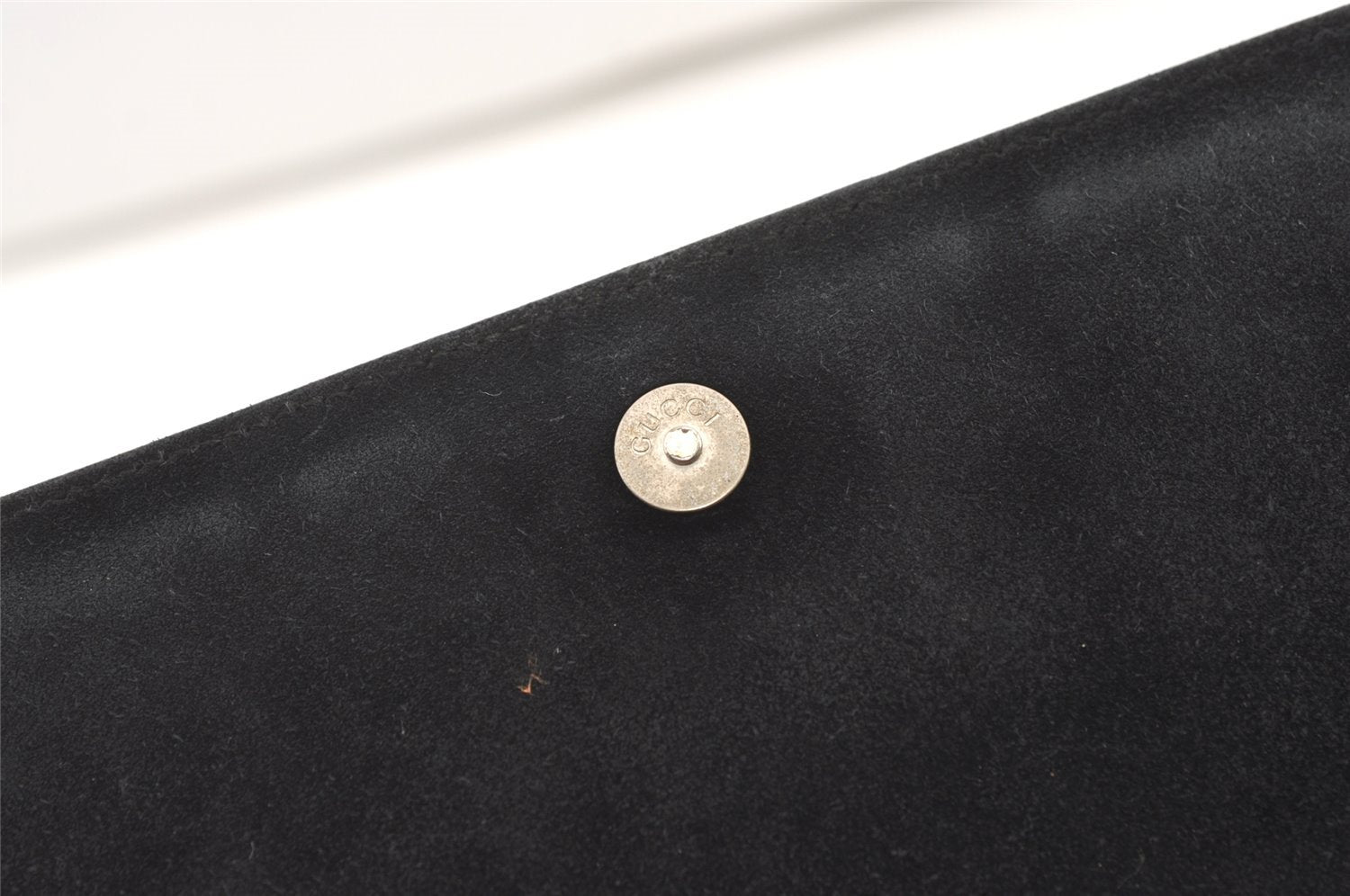 Authentic GUCCI Vintage Shoulder Hand Bag Purse Enamel 0013033 Black 1154K