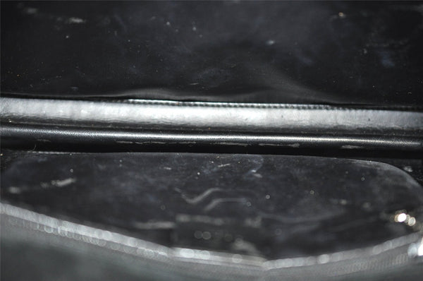 Authentic GUCCI Vintage Shoulder Hand Bag Purse Enamel 0013033 Black 1154K