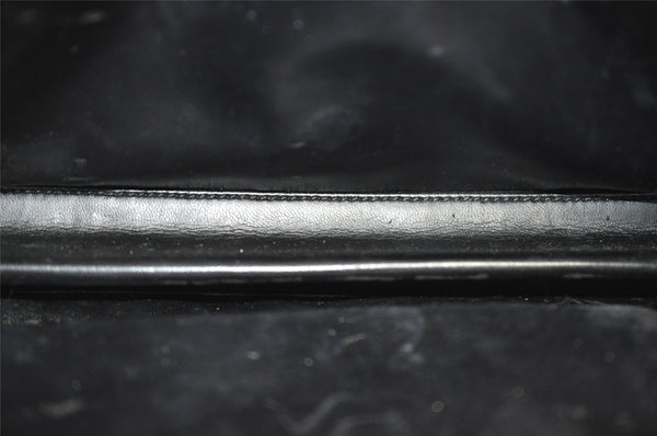 Authentic GUCCI Vintage Shoulder Hand Bag Purse Enamel 0013033 Black 1154K