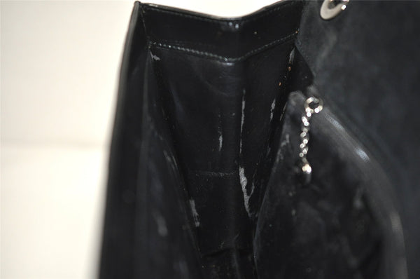 Authentic GUCCI Vintage Shoulder Hand Bag Purse Enamel 0013033 Black 1154K