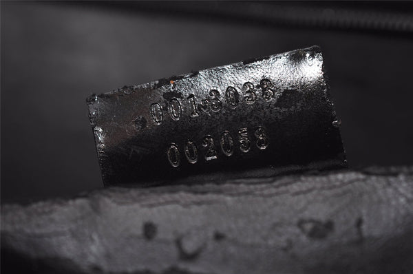 Authentic GUCCI Vintage Shoulder Hand Bag Purse Enamel 0013033 Black 1154K