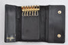 Authentic CHANEL Caviar Skin 6 Six Hooks Key Case Purse CC Logo Black 1156K