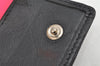 Auth CHANEL Cambon Line Quilted CC Logo Calf Skin 6 Hooks Key Case Black 1157K