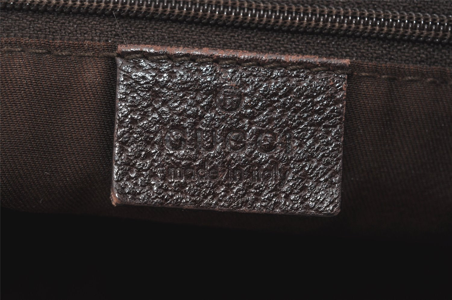 Authentic GUCCI Abbey Shoulder Tote Bag GG Canvas Leather 130736 Brown 1159I