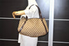 Authentic GUCCI Abbey Shoulder Tote Bag GG Canvas Leather 130736 Brown 1159I