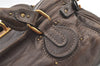 Authentic Chloe Vintage Paddington Leather Shoulder Hand Bag Brown 1160K