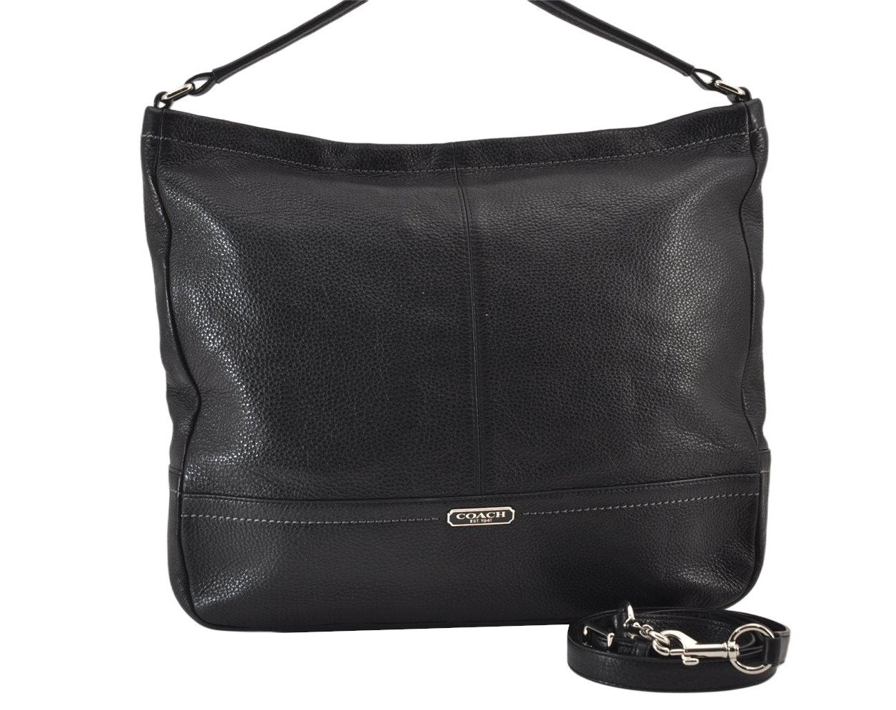 Authentic COACH Vintage 2Way Shoulder Hand Bag Leather F23293 Black 1162K