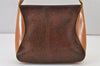 Authentic ETRO Paisley Shoulder Hand Bag Purse PVC Leather Bordeaux Red 1163K