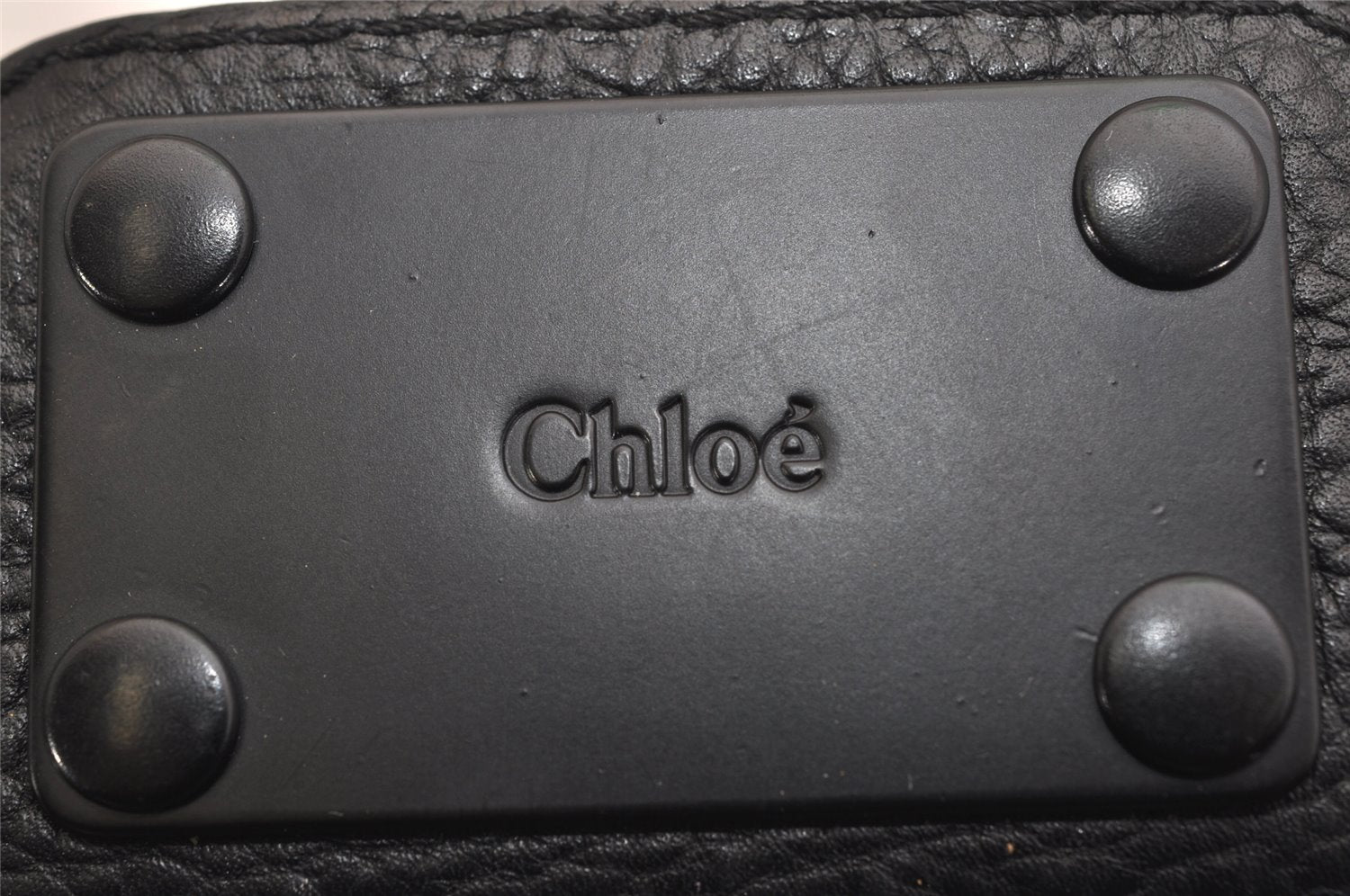 Authentic Chloe Vintage Paddington Leather Shoulder Hand Bag Black 1164K