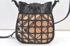 Authentic BURBERRY Nova Check Shoulder Cross Bag Purse Enamel PVC Black 1165K