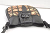 Authentic BURBERRY Nova Check Shoulder Cross Bag Purse Enamel PVC Black 1165K