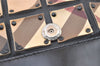 Authentic BURBERRY Nova Check Shoulder Cross Bag Purse Enamel PVC Black 1165K