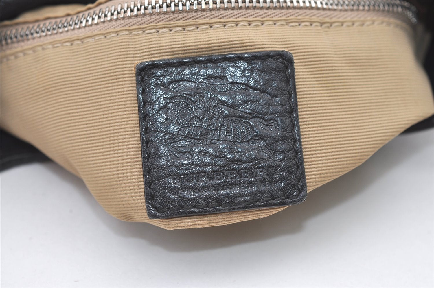 Authentic BURBERRY Nova Check Shoulder Cross Bag Purse Enamel PVC Black 1165K