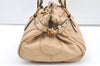 Authentic Chloe Paddington Leather Shoulder Hand Bag Beige 1166K