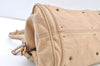 Authentic Chloe Paddington Leather Shoulder Hand Bag Beige 1166K