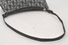 Authentic Christian Dior Trotter Shoulder Bag Canvas Leather Navy Blue 1167L