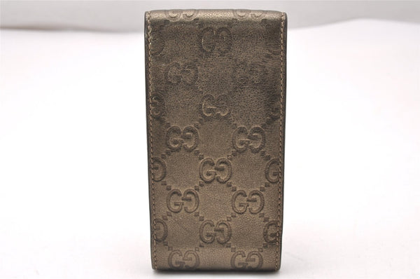 Authentic GUCCI Guccissima GG Leather Cigarette Case 181716 Khaki Green 1169J
