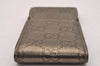 Authentic GUCCI Guccissima GG Leather Cigarette Case 181716 Khaki Green 1169J