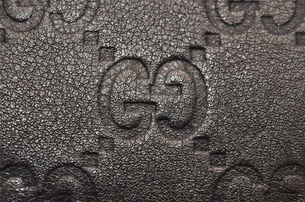 Authentic GUCCI Guccissima GG Leather Cigarette Case 181716 Khaki Green 1169J