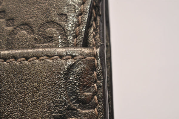 Authentic GUCCI Guccissima GG Leather Cigarette Case 181716 Khaki Green 1169J