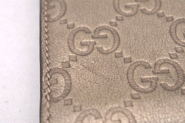 Authentic GUCCI Guccissima GG Leather Cigarette Case 181716 Khaki Green 1169J