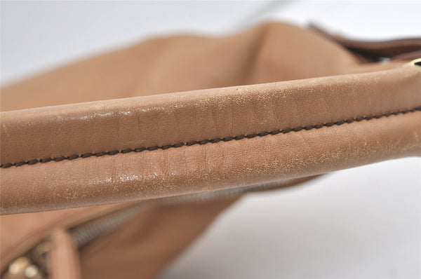 Authentic GUCCI Vintage Shoulder Hand Bag Purse Leather 0014288 Beige 1169K