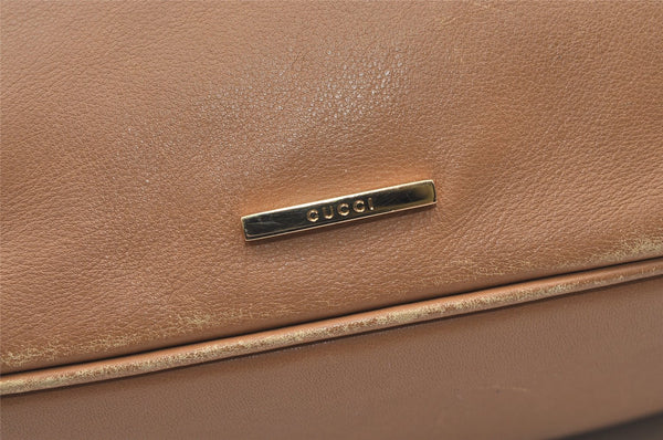 Authentic GUCCI Vintage Shoulder Hand Bag Purse Leather 0014288 Beige 1169K