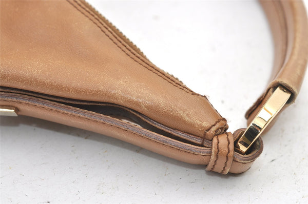 Authentic GUCCI Vintage Shoulder Hand Bag Purse Leather 0014288 Beige 1169K