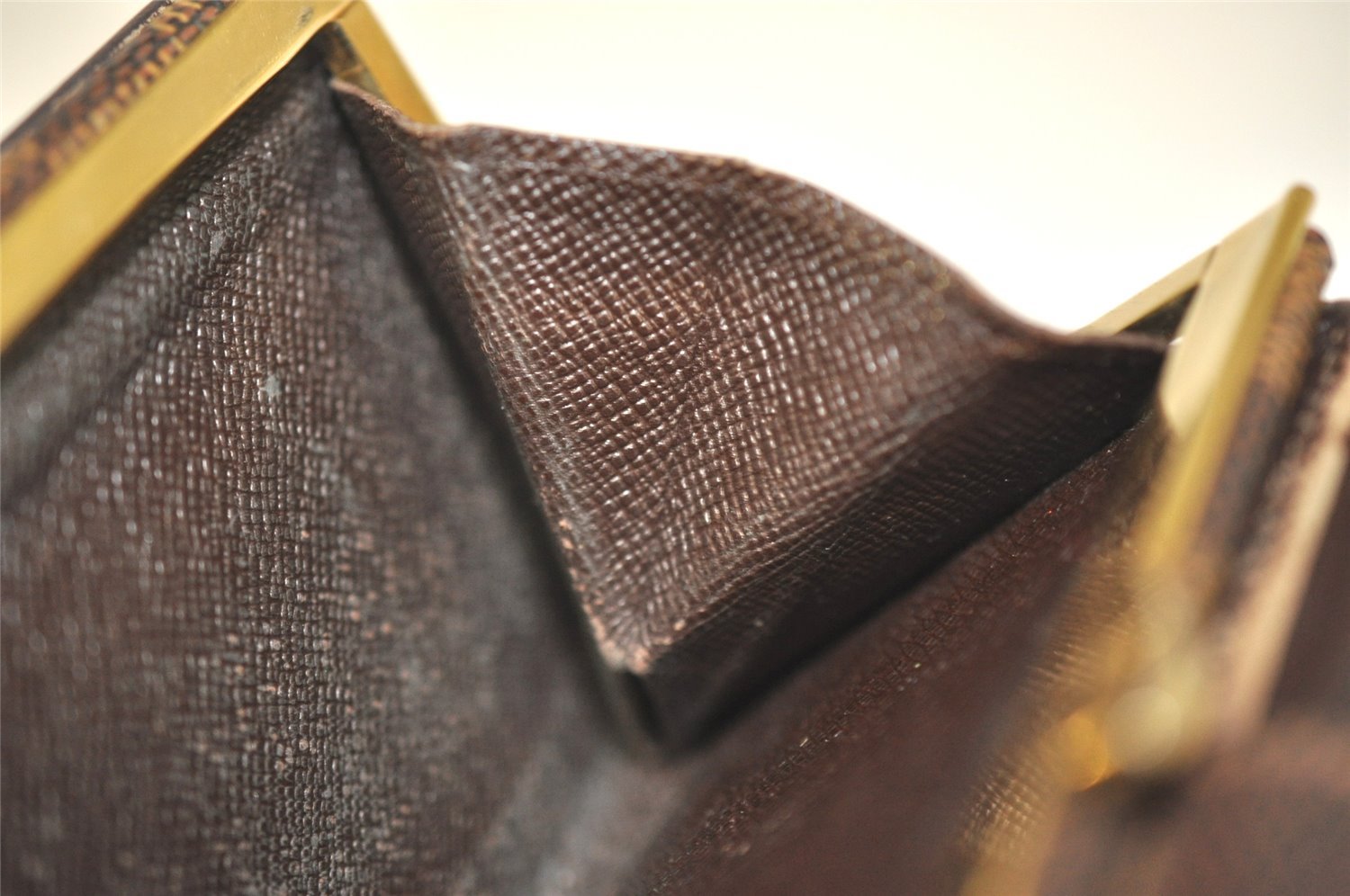 Auth Louis Vuitton Damier Porte Monnaie Billets Viennois Wallet N61664 LV 1170I