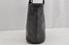 Authentic CELINE Macadam Blason Pattern Hand Pouch Purse Enamel Black Box 1171K