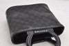 Authentic CELINE Macadam Blason Pattern Hand Pouch Purse Enamel Black Box 1171K